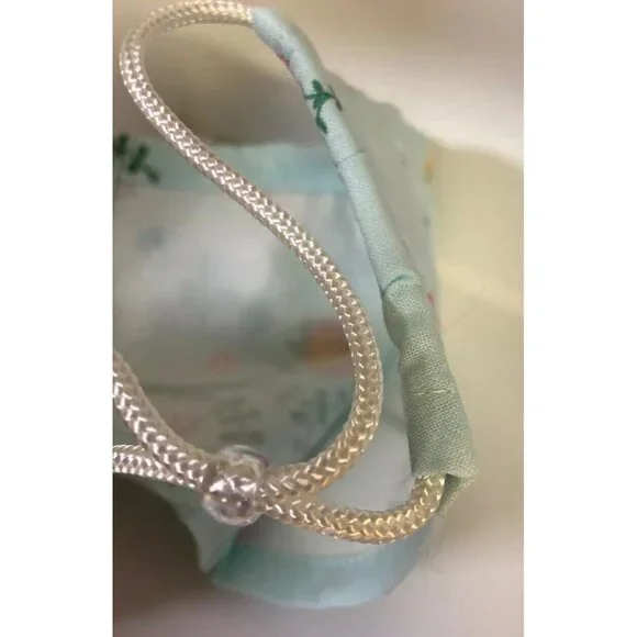 Handmade Owl & Butterfly Cotton Face Mask Adjustable Blue Green - Picture 2 of 4